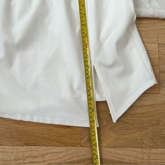 Lulu’s Party for Two Ivory Asymmetrical Bodycon Mini Dress small bridal wedding - Picture 9 of 9